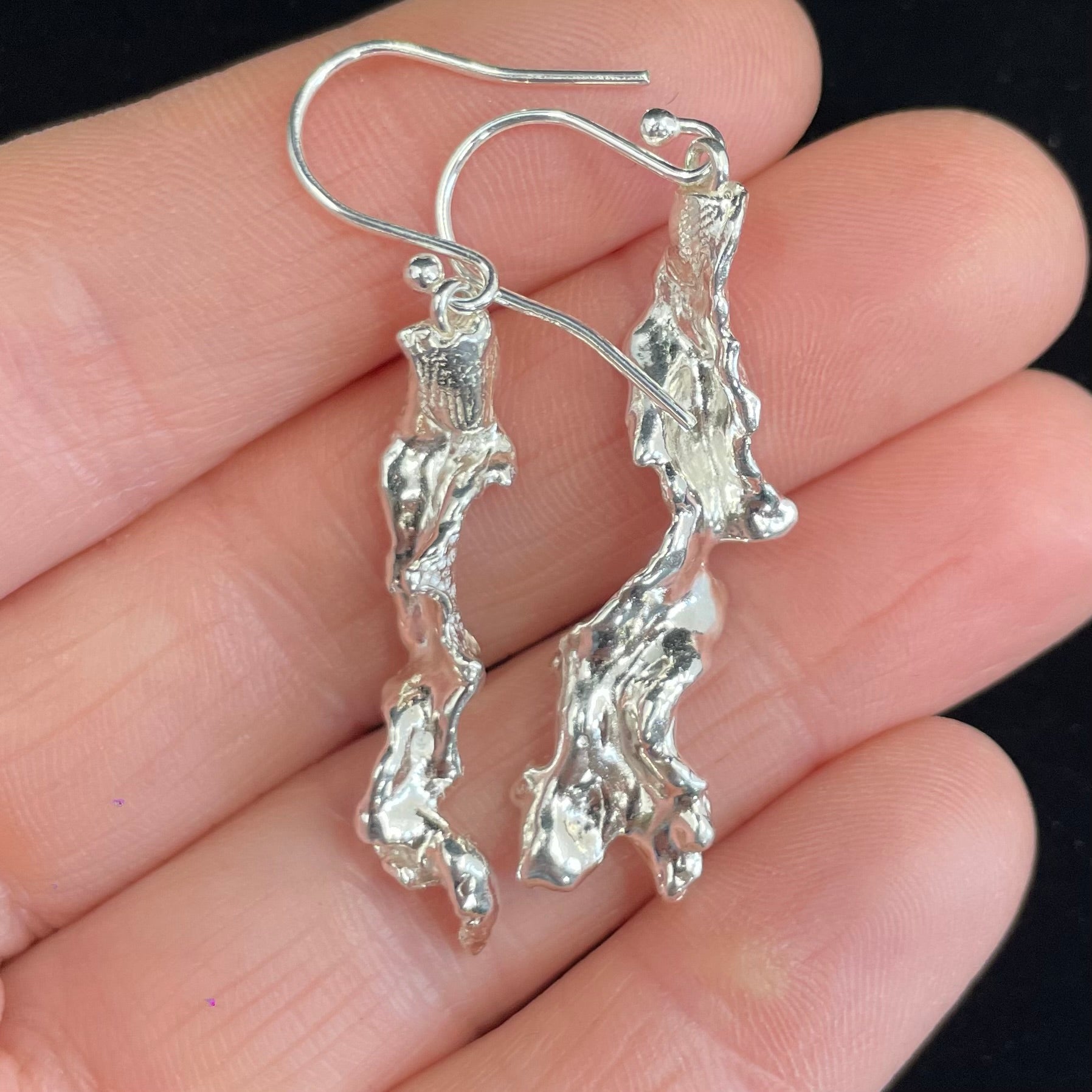 Twisted seaweed earrings
