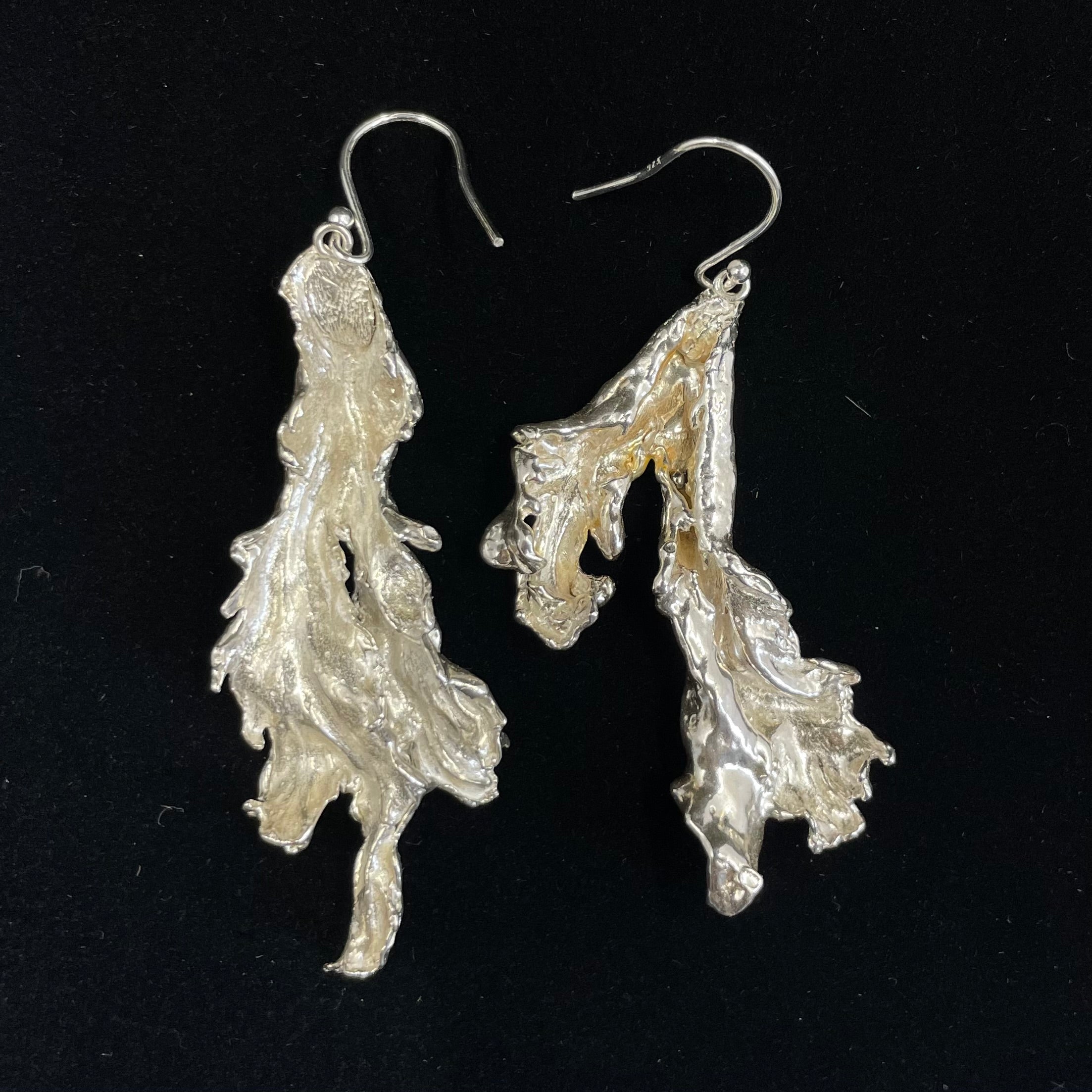 Statement seaweed earrings