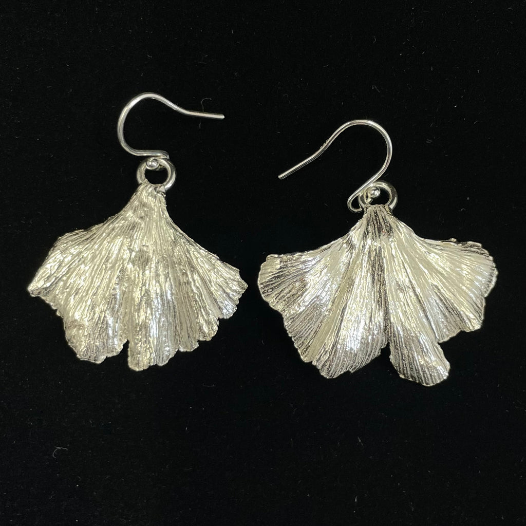 Ginkgo leaf earrings