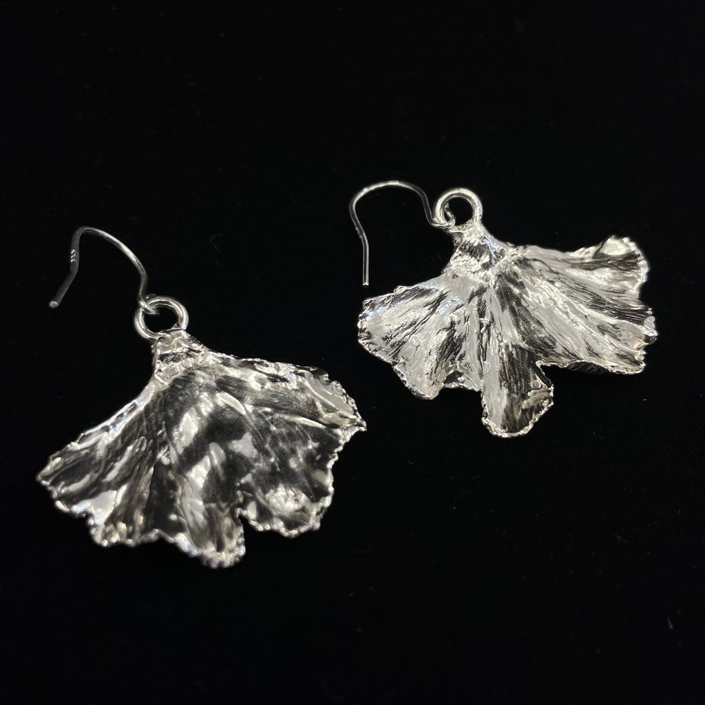 Ginkgo leaf earrings