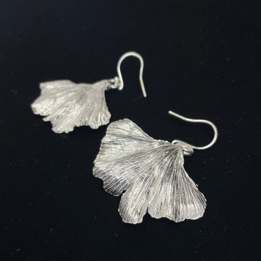 Ginkgo leaf earrings