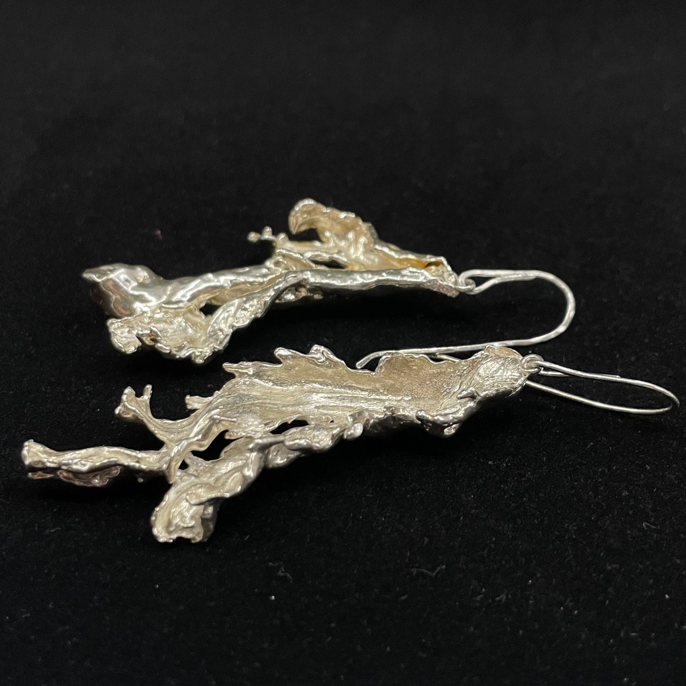 Statement seaweed earrings