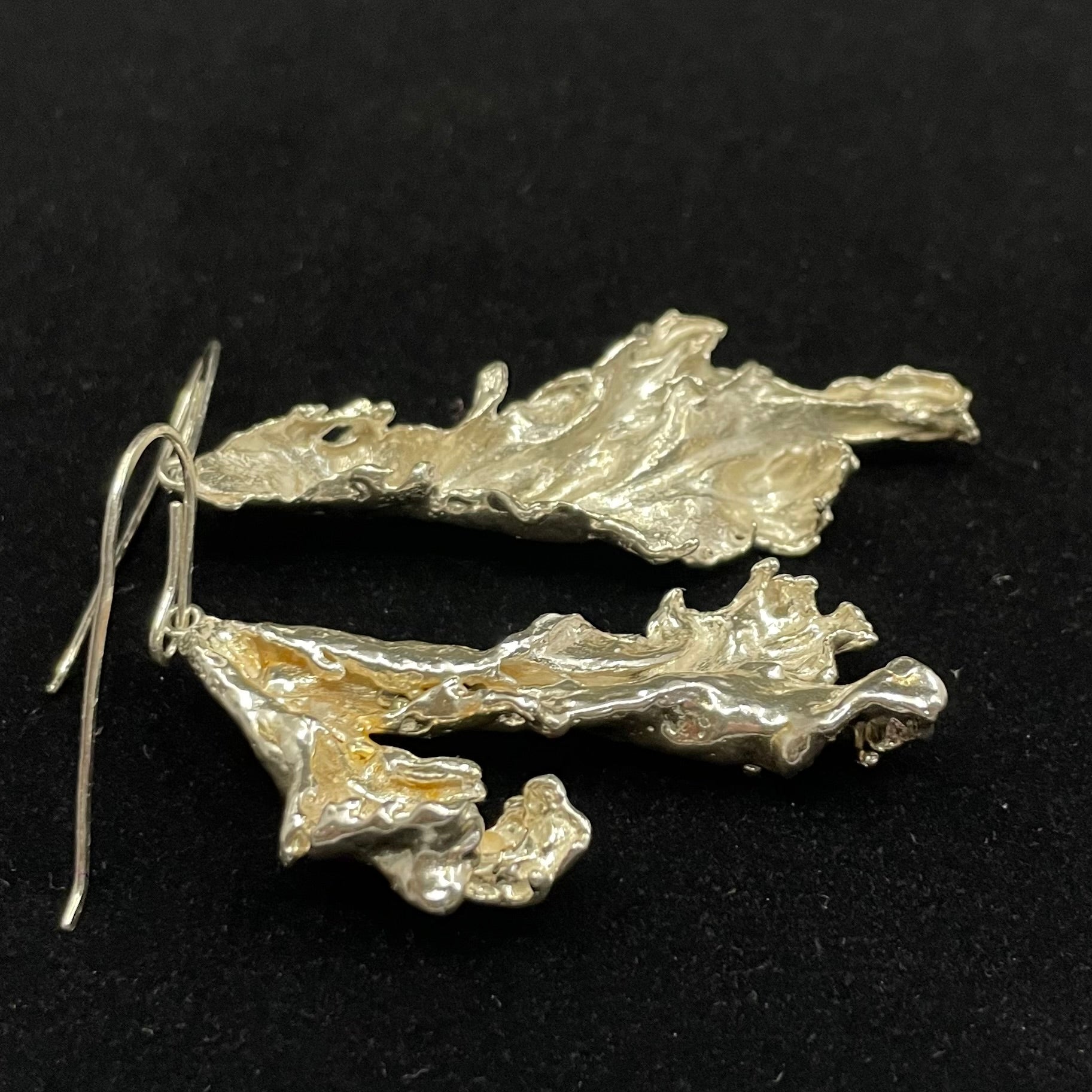 Statement seaweed earrings