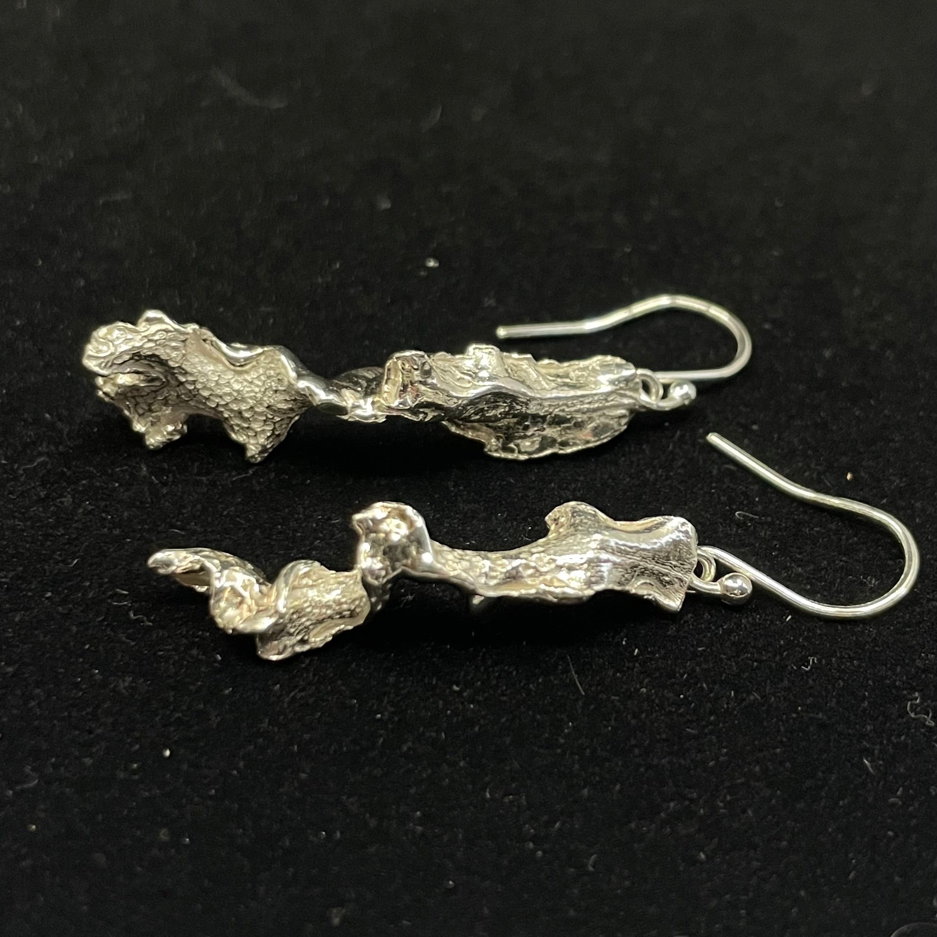 Twisted seaweed earrings