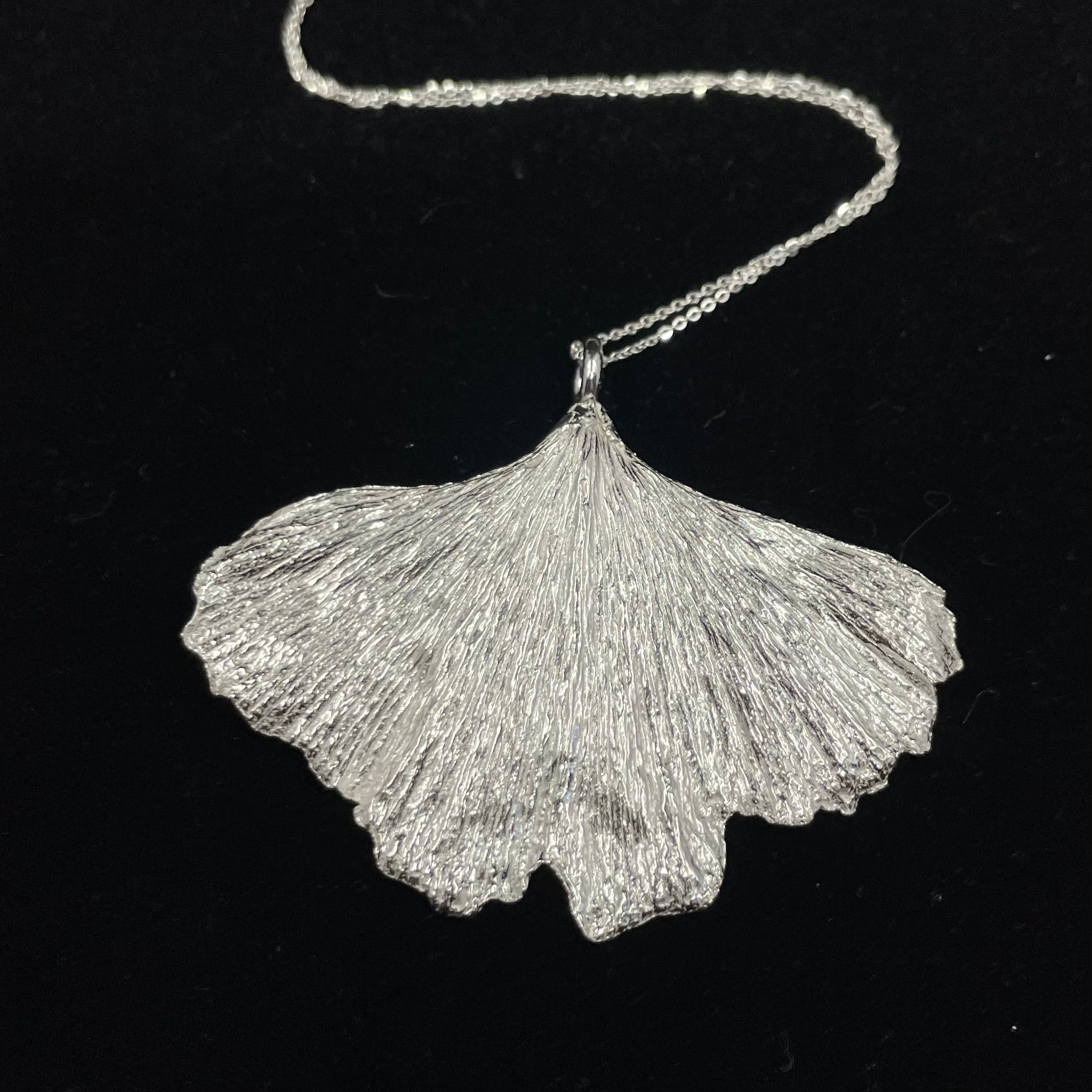 Ginkgo leaf pendant