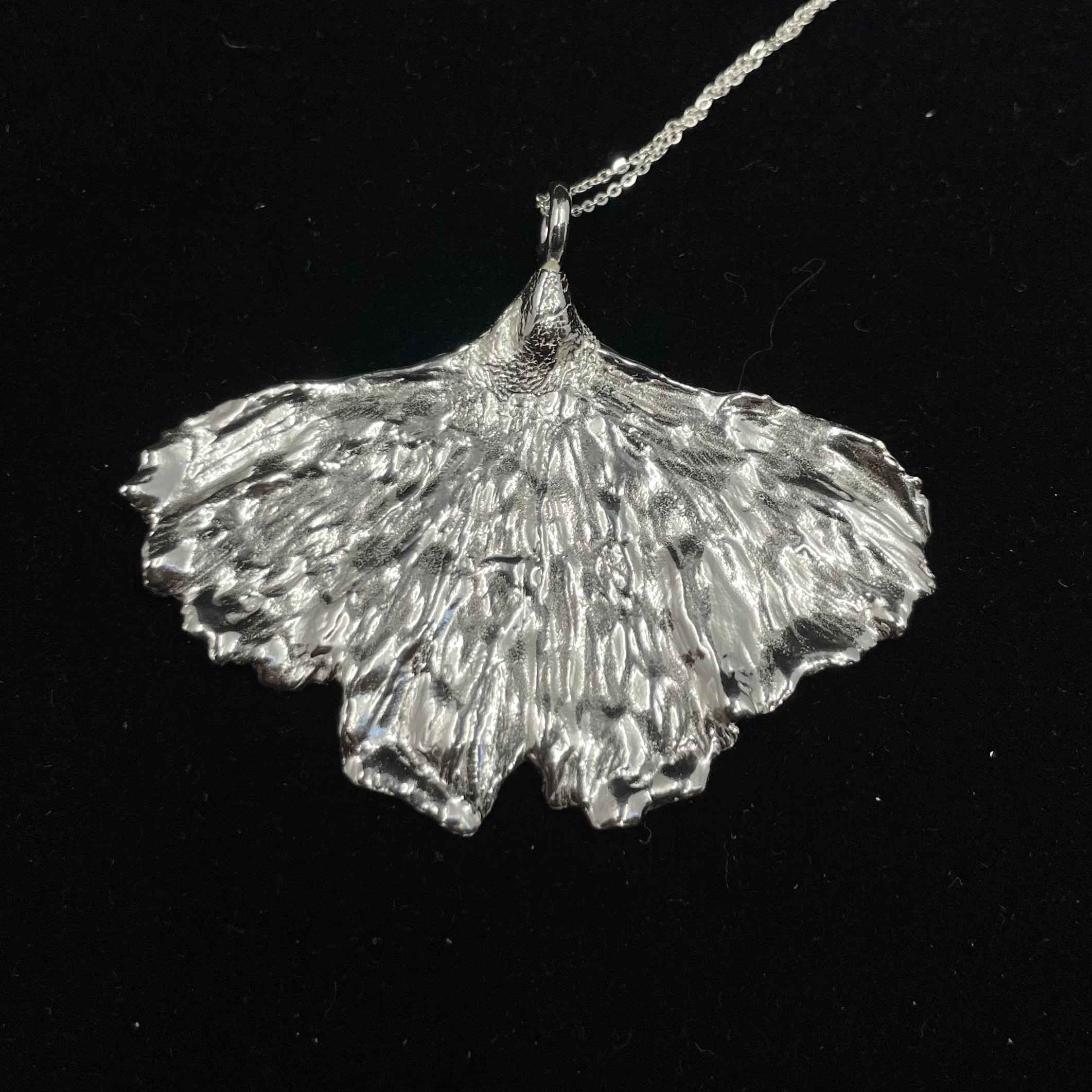 Ginkgo leaf pendant
