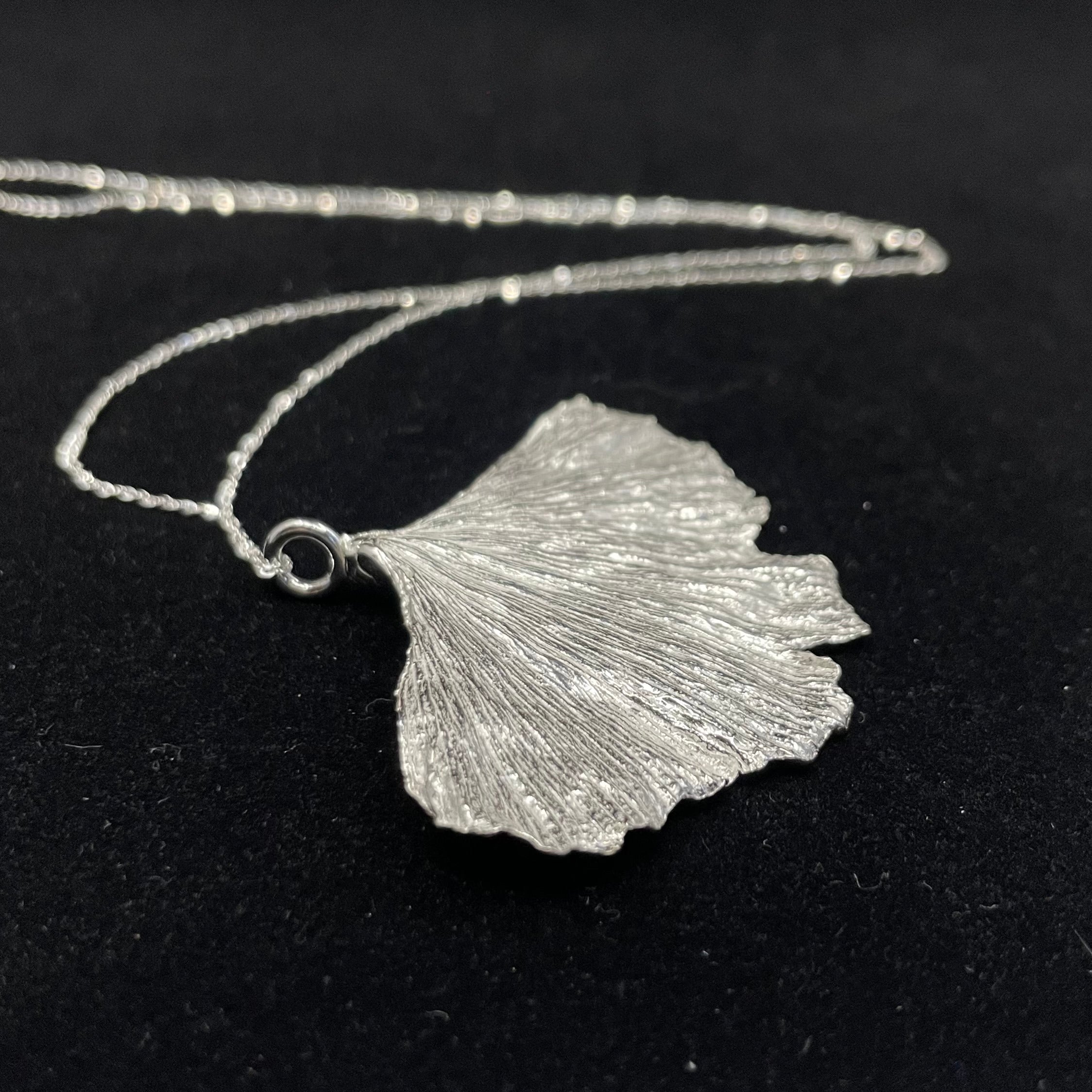 Ginkgo leaf pendant