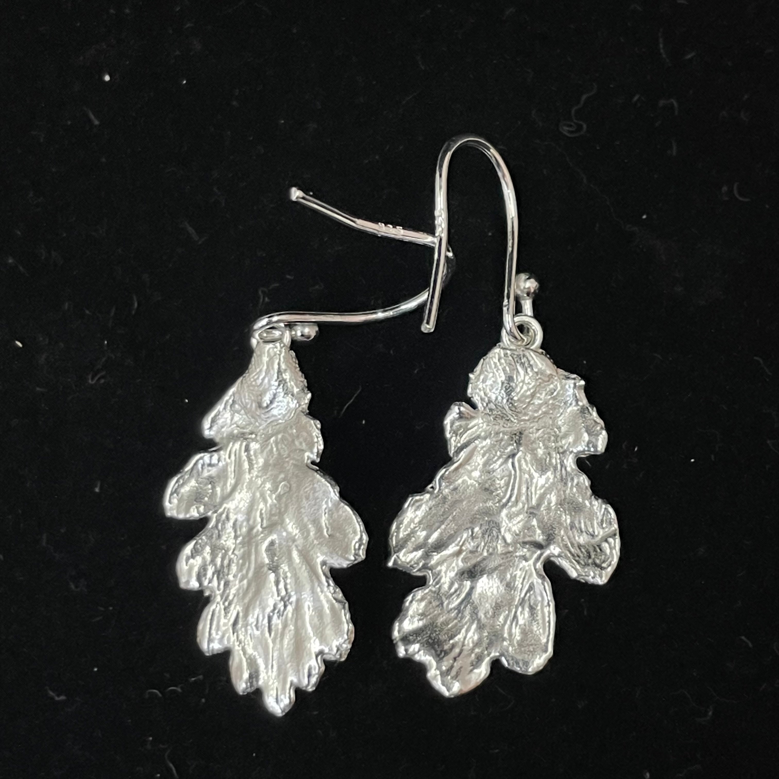 Oak leaf earrings