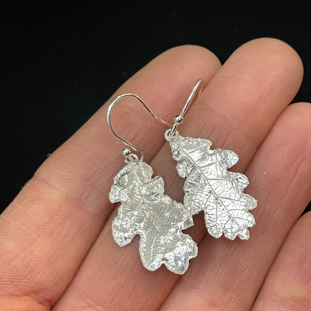 Oak leaf earrings